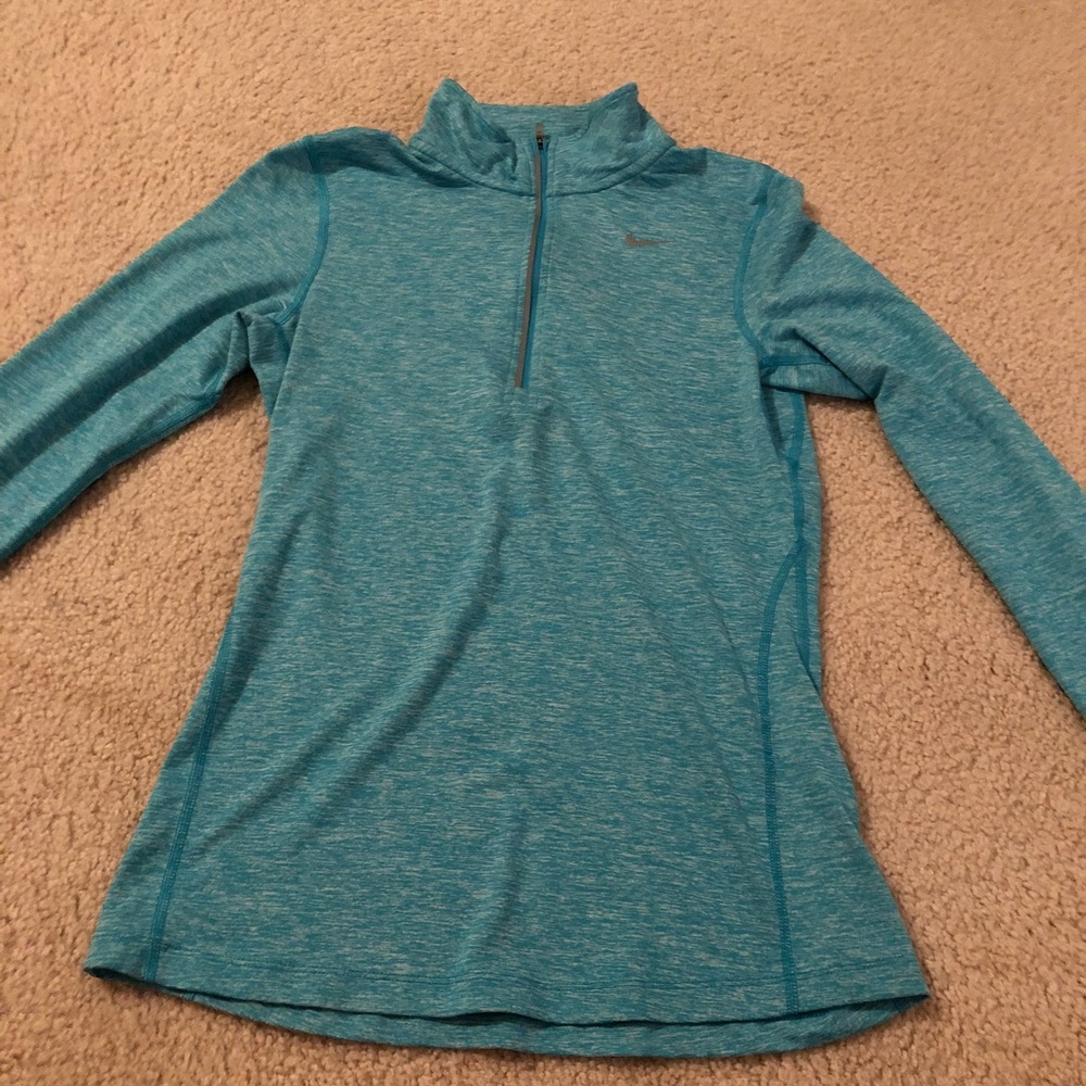 Nike blue quarter zip pull over